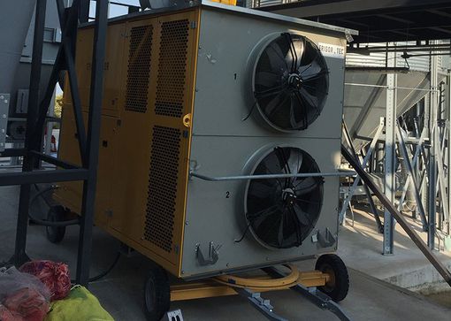Grain cooling units specifically for high-temperature regions