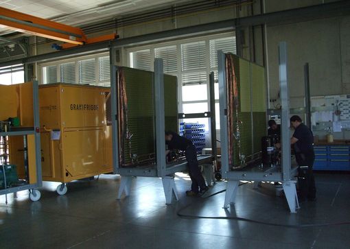 Production of hay drying units. Made in Germany.