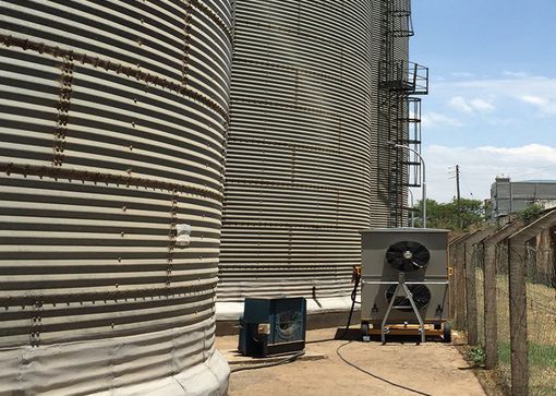 Cooling units for conserving rice and grain in Africa