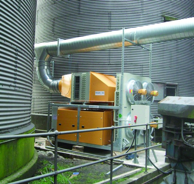 Getreidekühlung für 1.500-Tonnen-Silos